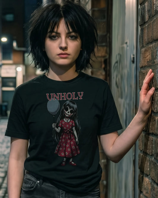 Unholy Cursed VHS Horror Tee