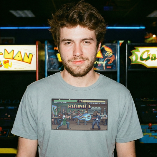 Barista Fighter II Turbo T-Shirt | 16-Bit Retro Gaming & Arcade Streetwear