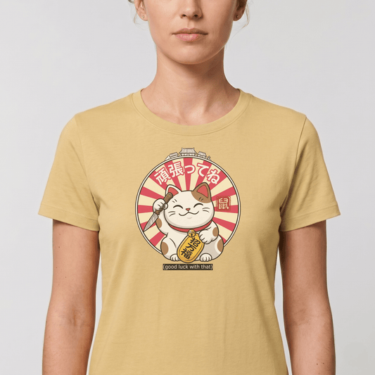 Lucky Cat (Knife Edition) T-Shirt - The Teeze