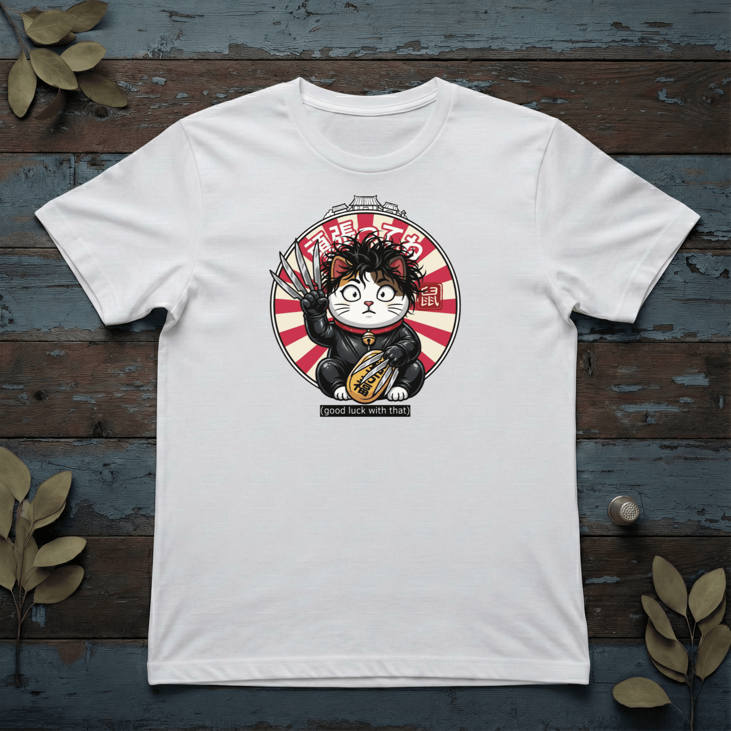 Lucky Cat (Scissors Edition) T-Shirt - The Teeze