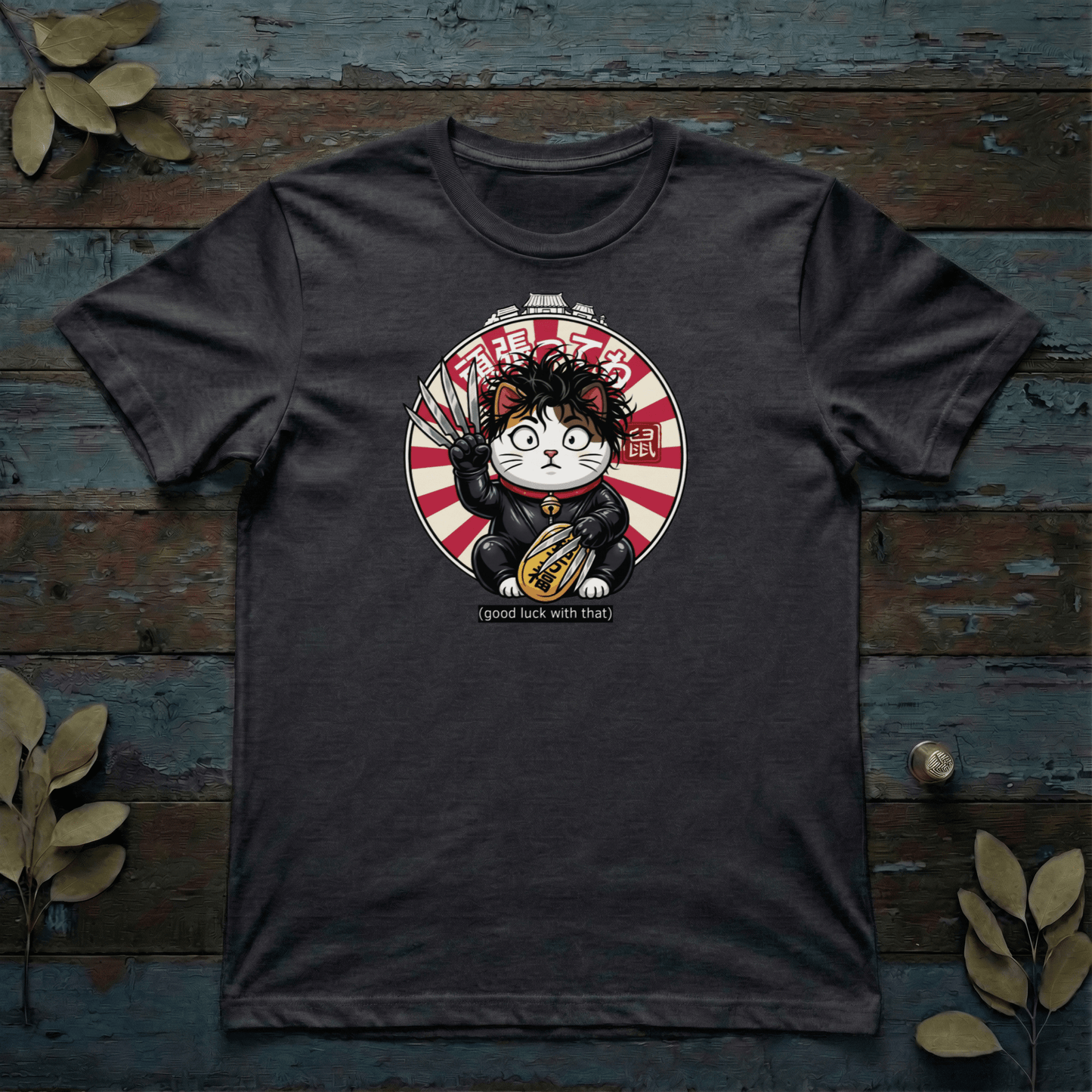 Lucky Cat (Scissors Edition) T-Shirt - The Teeze