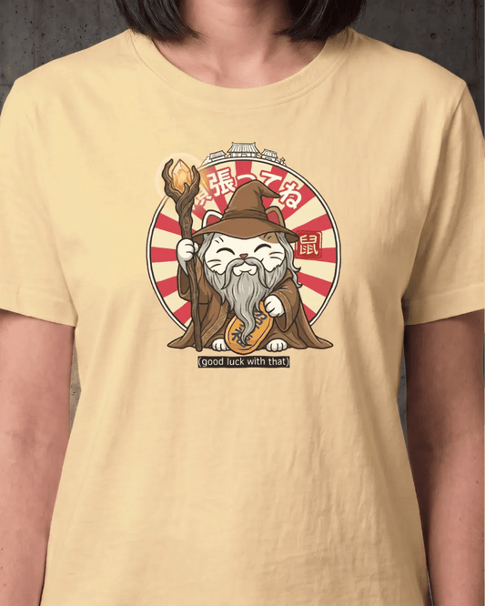 Lucky Cat Wizard Edition Horror Tee - The Teeze