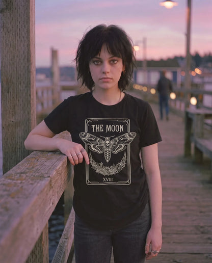 Moon Tarot Death's-Head Occult Folklore Tee - The Teeze