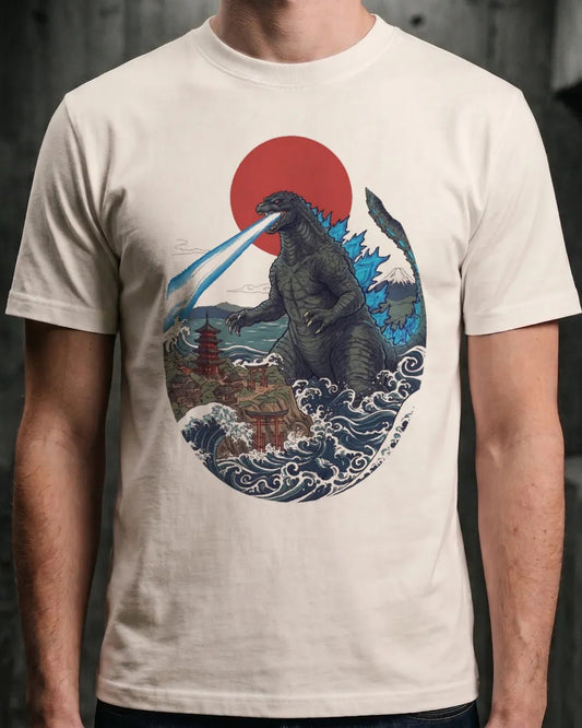 The Godzilla Wave Hokusai Tee - The Teeze