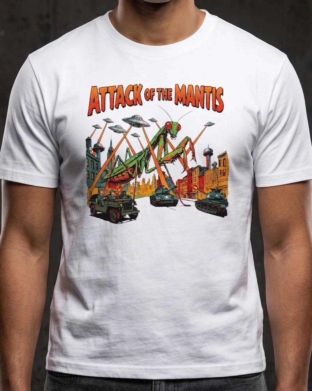 The Kaiju Mantis Sci-Fi B-Movie Tee - The Teeze
