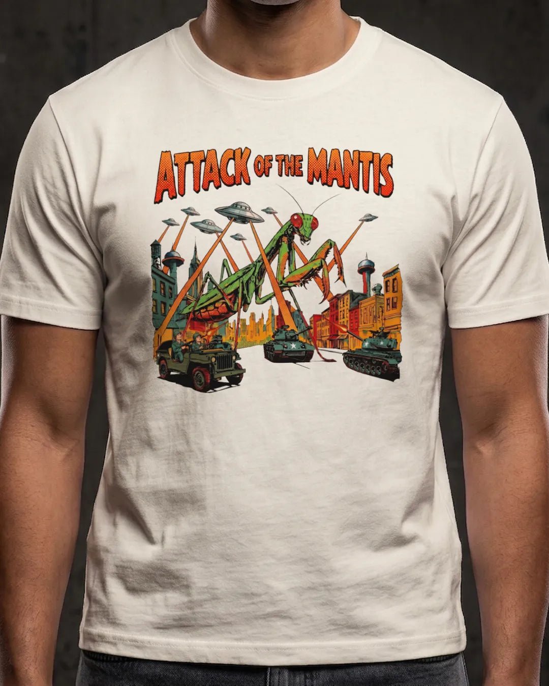 The Kaiju Mantis Sci-Fi B-Movie Tee - The Teeze