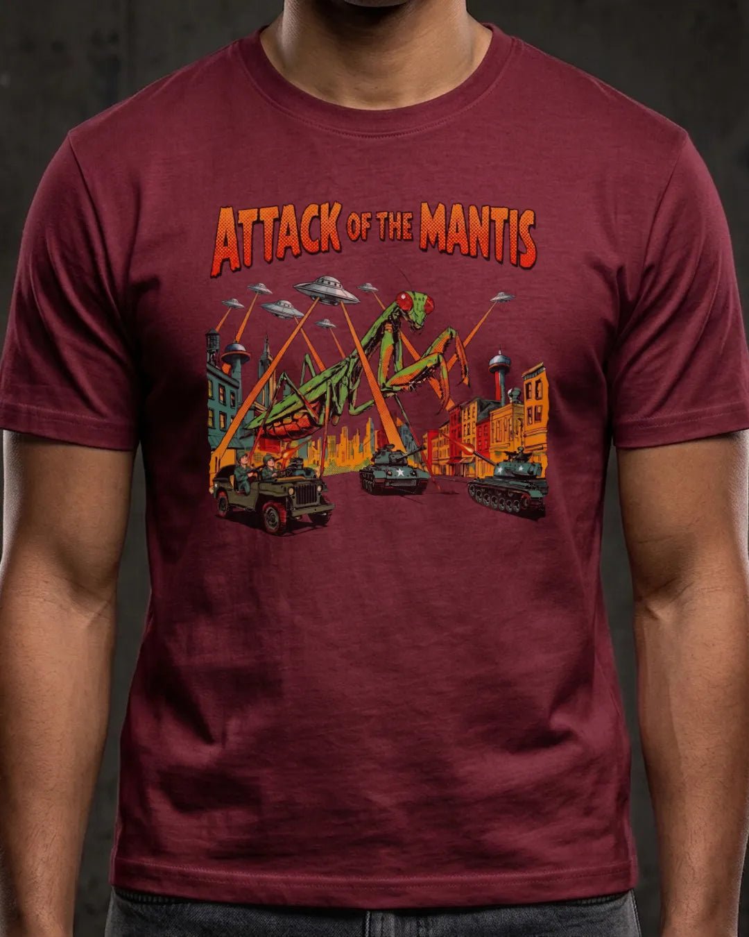 The Kaiju Mantis Sci-Fi B-Movie Tee - The Teeze
