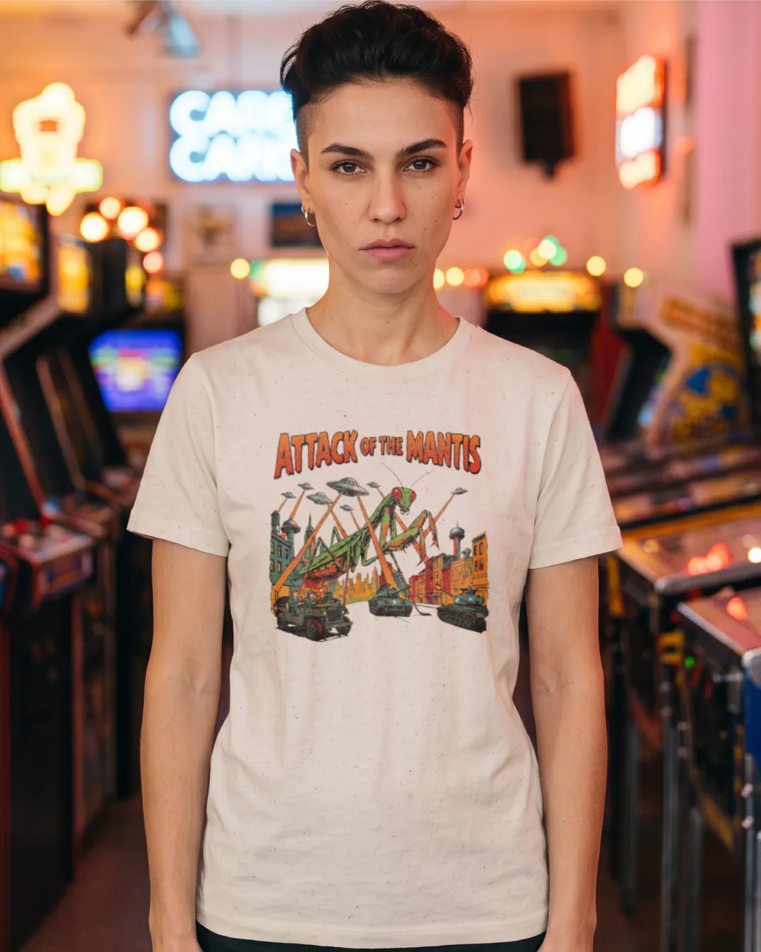 The Kaiju Mantis Sci-Fi B-Movie Tee - The Teeze