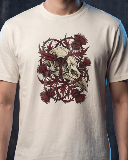 Thistle & Crow Dark Academia Folklore Skull Tee - The Teeze